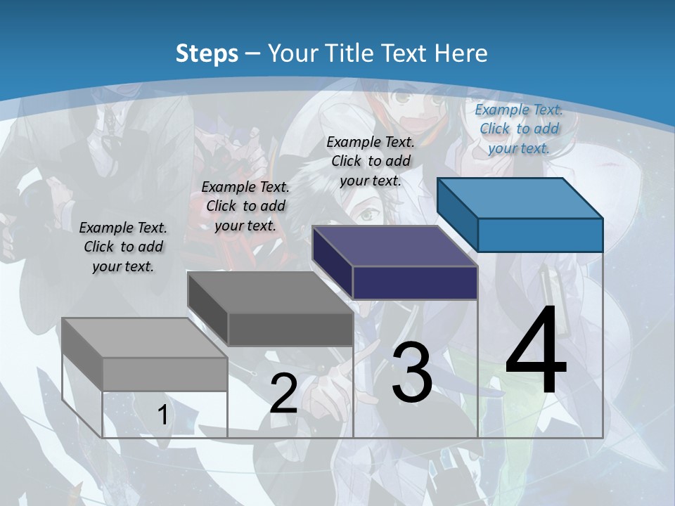 A Group Of People Standing In Front Of A Blue Background PowerPoint Template