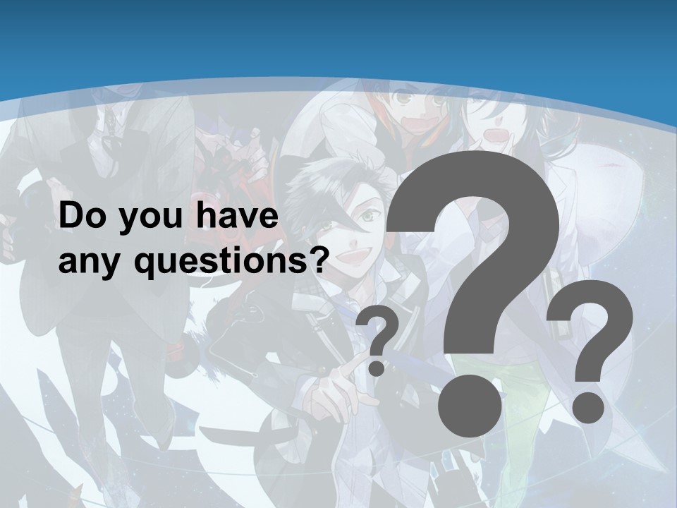 A Group Of People Standing In Front Of A Blue Background PowerPoint Template