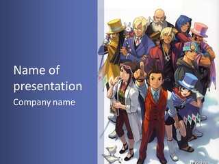 A Group Of People Standing Next To Each Other PowerPoint Template