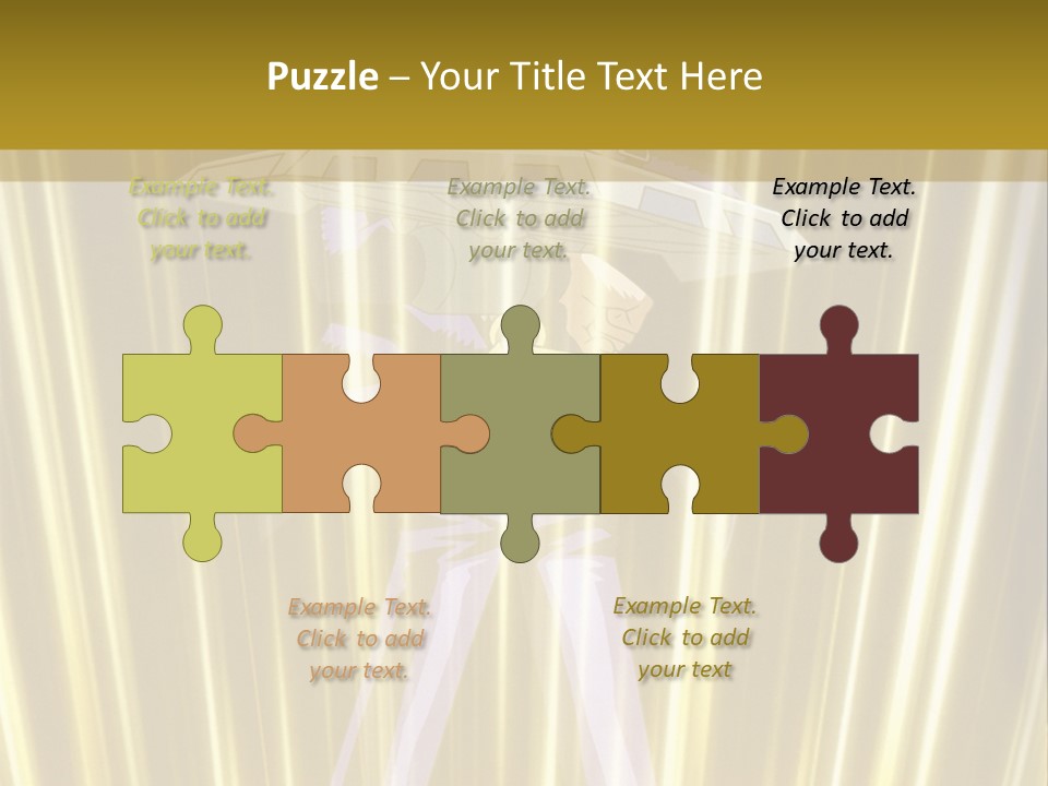 A Yellow Background With A Picture Of A Person Holding A Sword PowerPoint Template