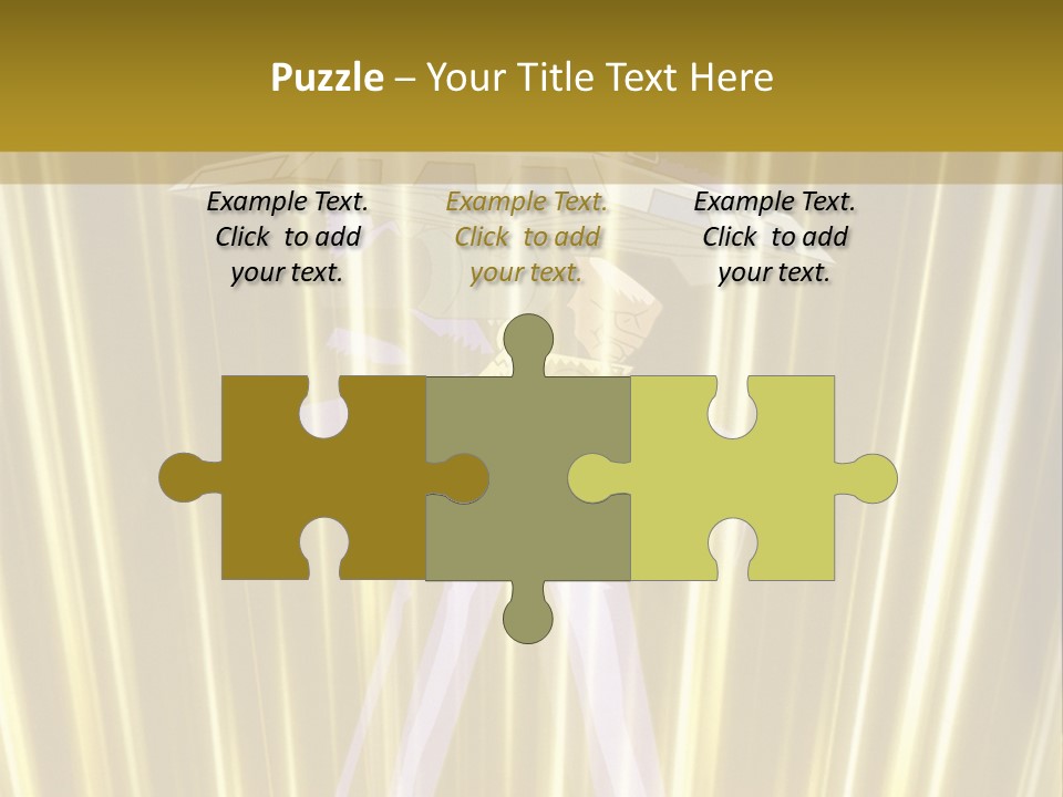 A Yellow Background With A Picture Of A Person Holding A Sword PowerPoint Template