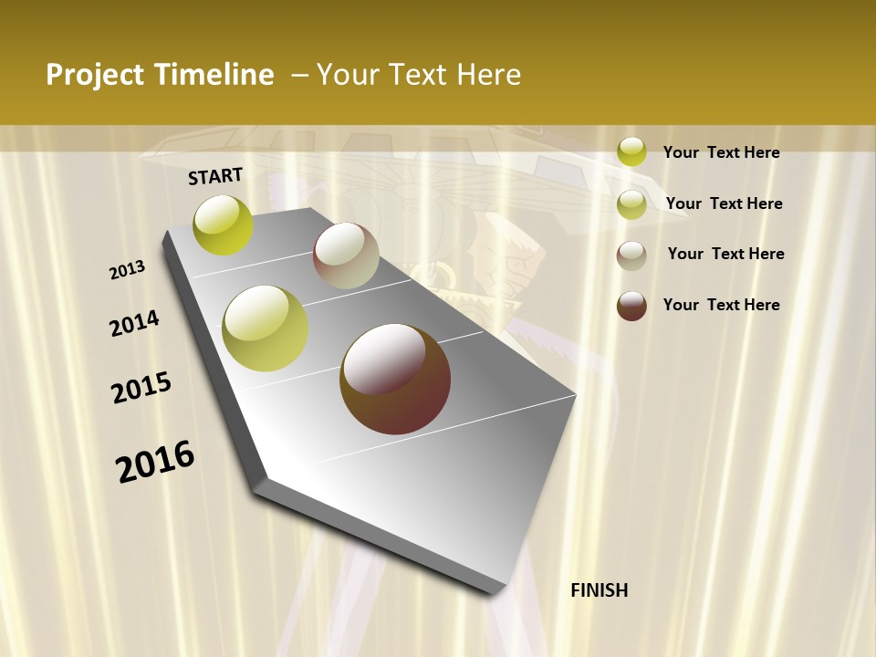 A Yellow Background With A Picture Of A Person Holding A Sword PowerPoint Template