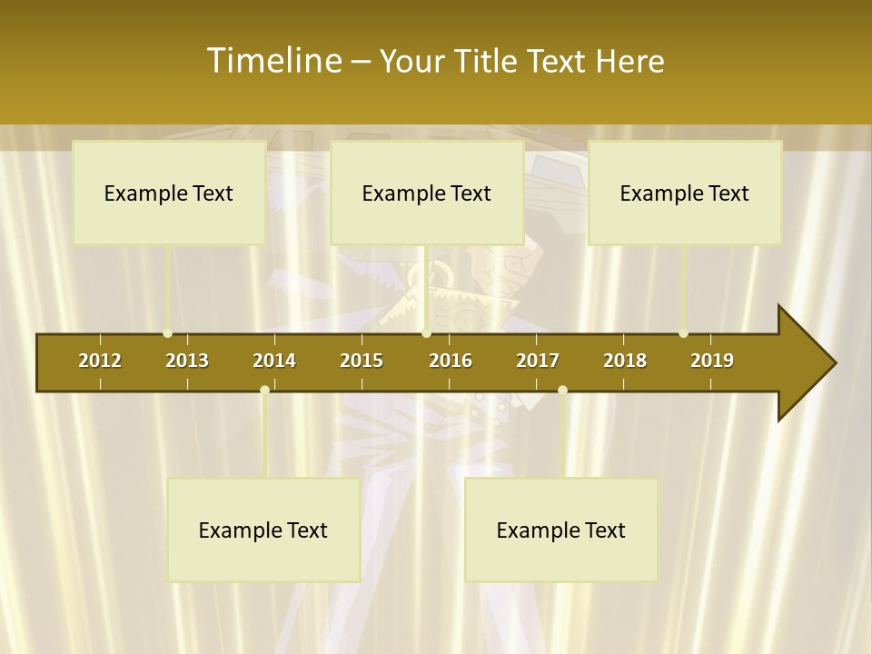 A Yellow Background With A Picture Of A Person Holding A Sword PowerPoint Template