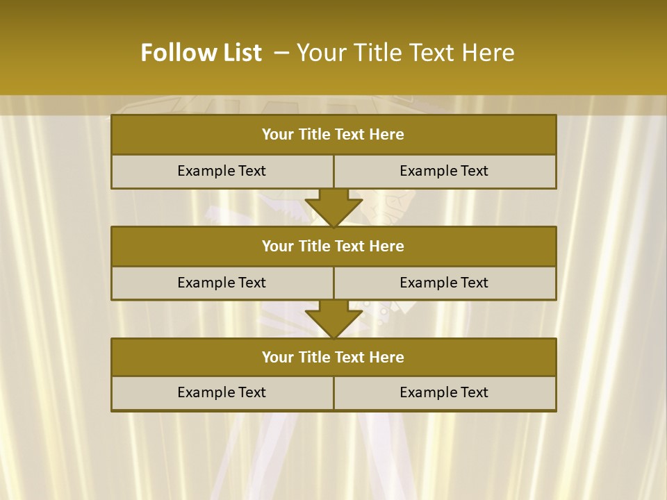 A Yellow Background With A Picture Of A Person Holding A Sword PowerPoint Template