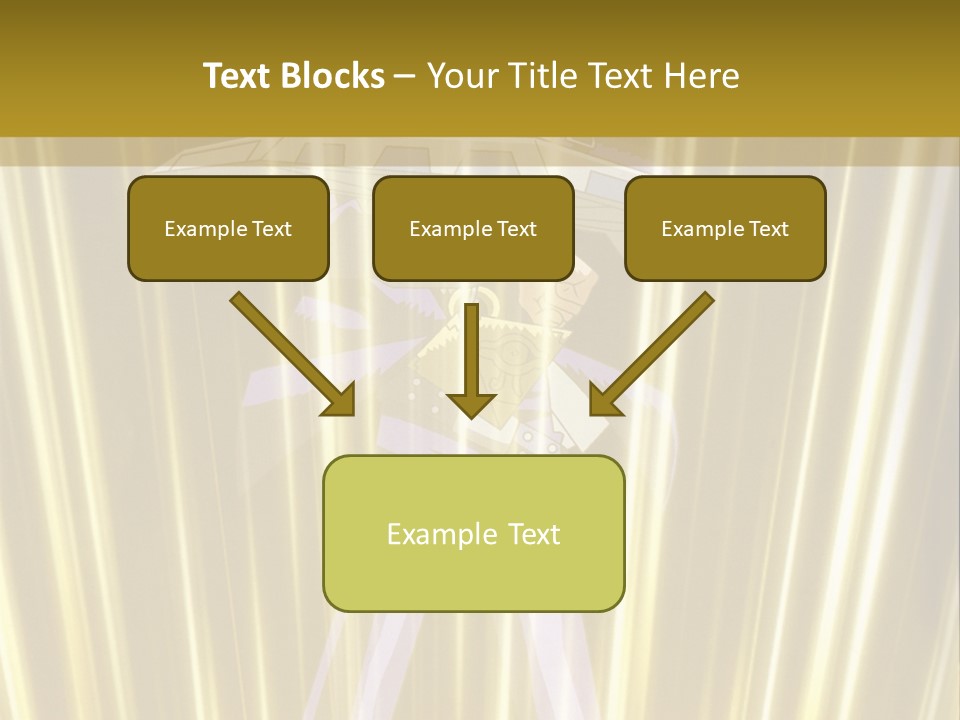 A Yellow Background With A Picture Of A Person Holding A Sword PowerPoint Template