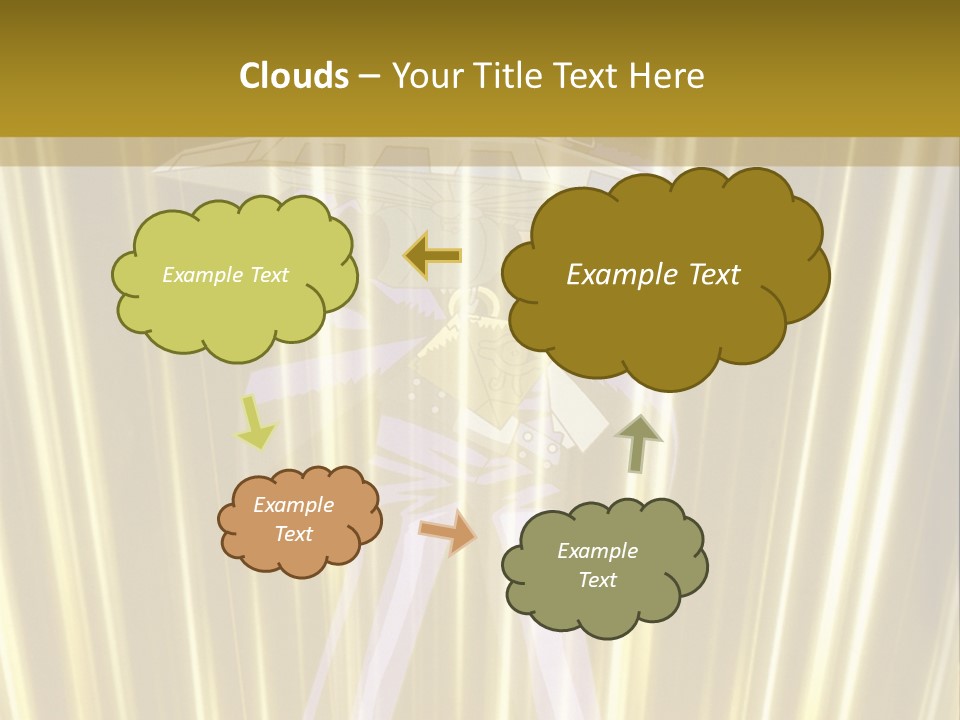 A Yellow Background With A Picture Of A Person Holding A Sword PowerPoint Template