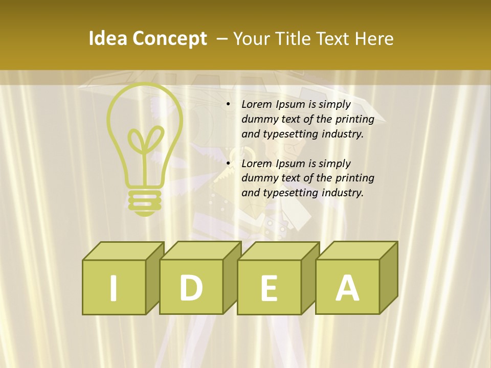 A Yellow Background With A Picture Of A Person Holding A Sword PowerPoint Template