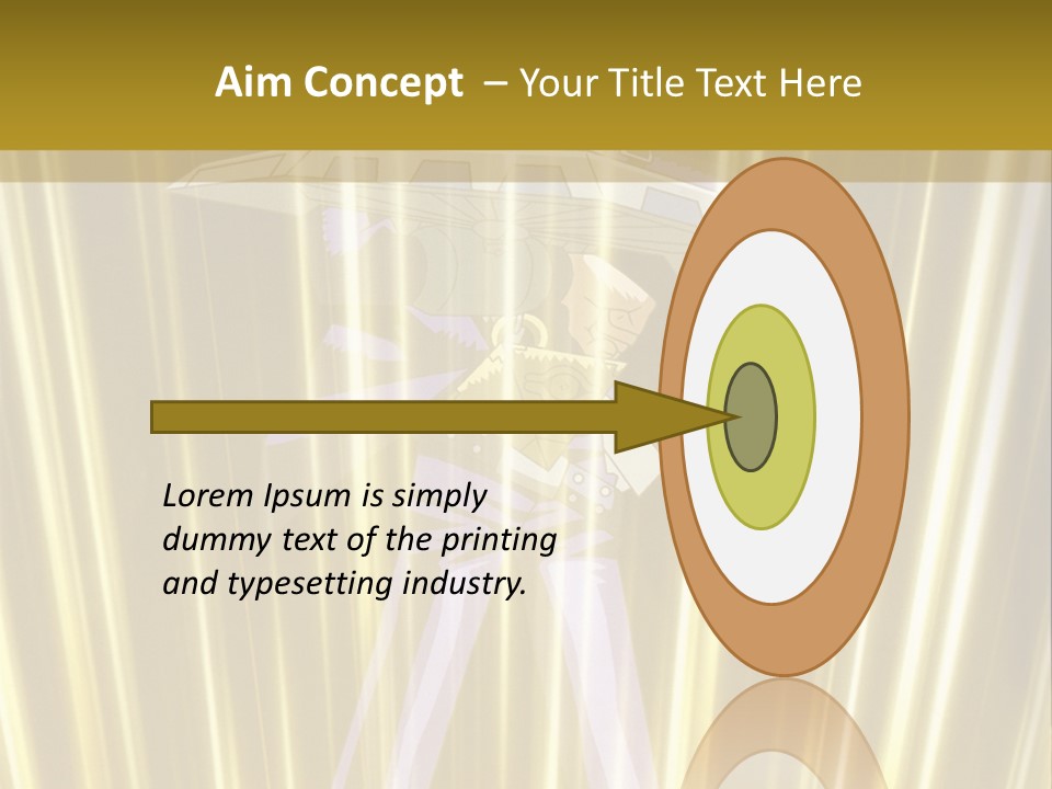 A Yellow Background With A Picture Of A Person Holding A Sword PowerPoint Template