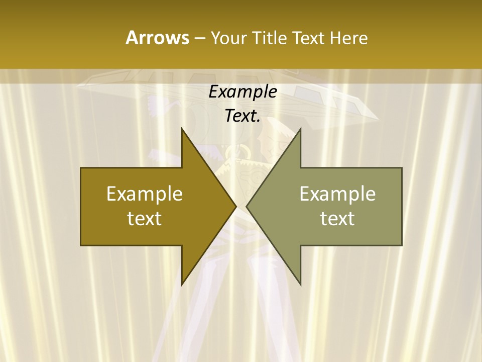 A Yellow Background With A Picture Of A Person Holding A Sword PowerPoint Template