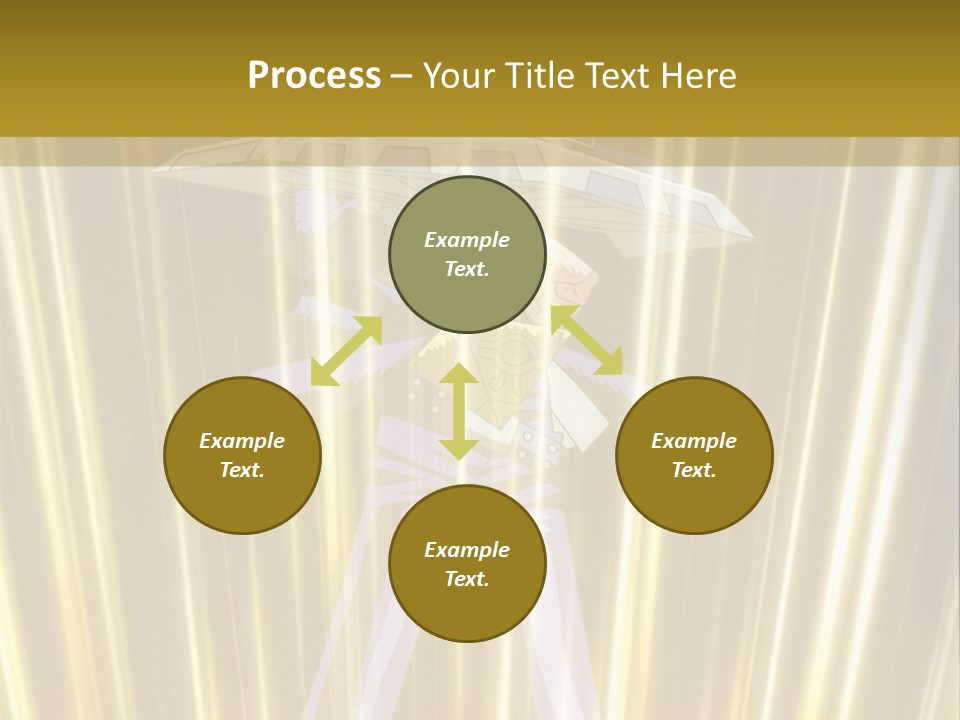 A Yellow Background With A Picture Of A Person Holding A Sword PowerPoint Template