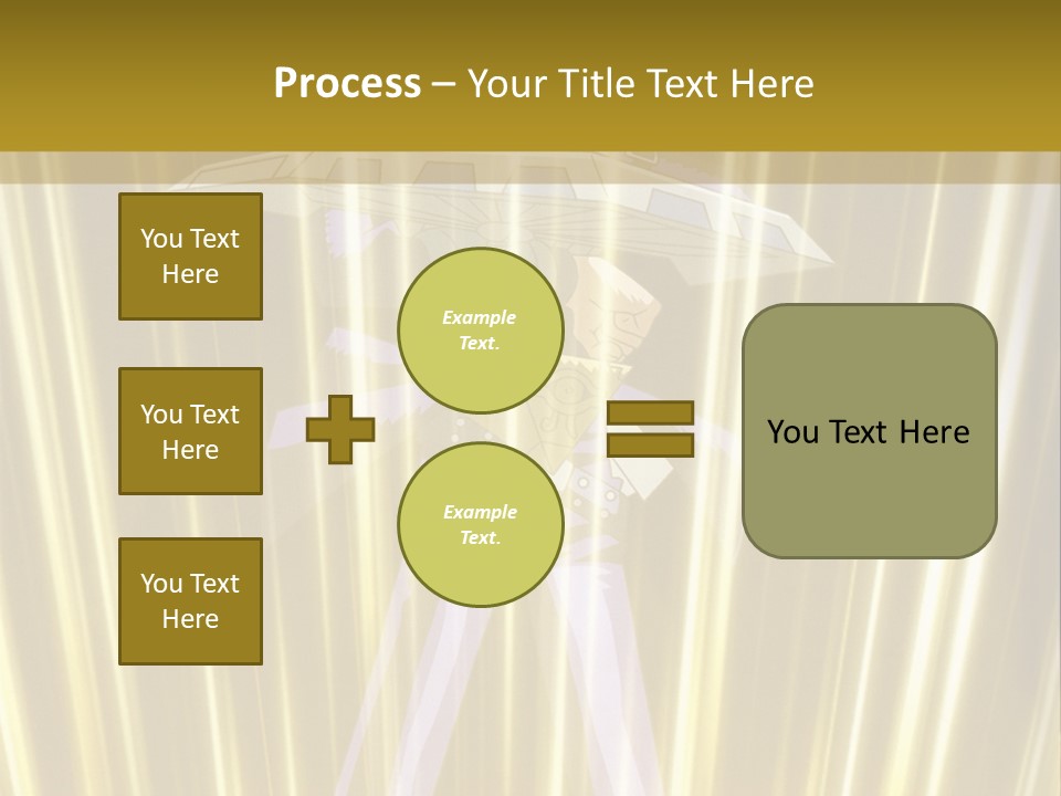 A Yellow Background With A Picture Of A Person Holding A Sword PowerPoint Template