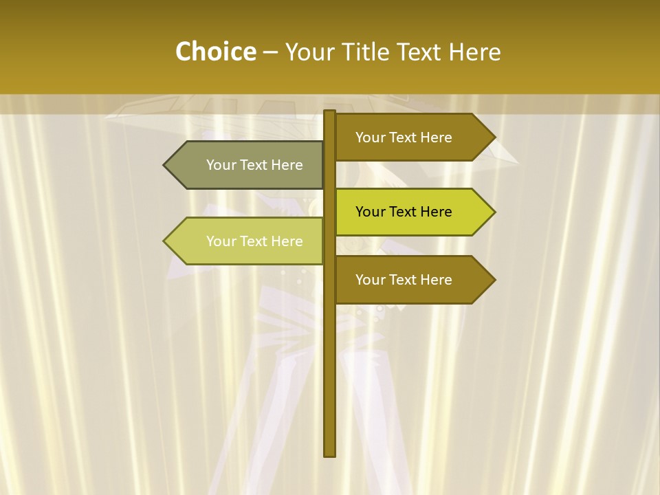 A Yellow Background With A Picture Of A Person Holding A Sword PowerPoint Template