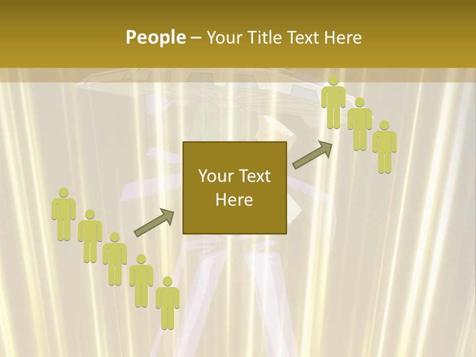 A Yellow Background With A Picture Of A Person Holding A Sword PowerPoint Template