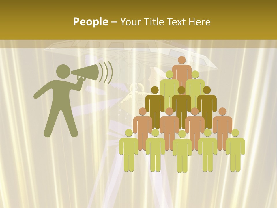 A Yellow Background With A Picture Of A Person Holding A Sword PowerPoint Template