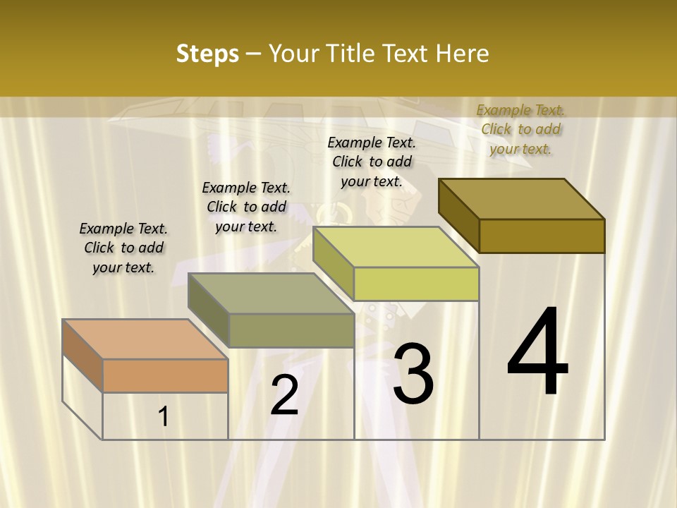 A Yellow Background With A Picture Of A Person Holding A Sword PowerPoint Template