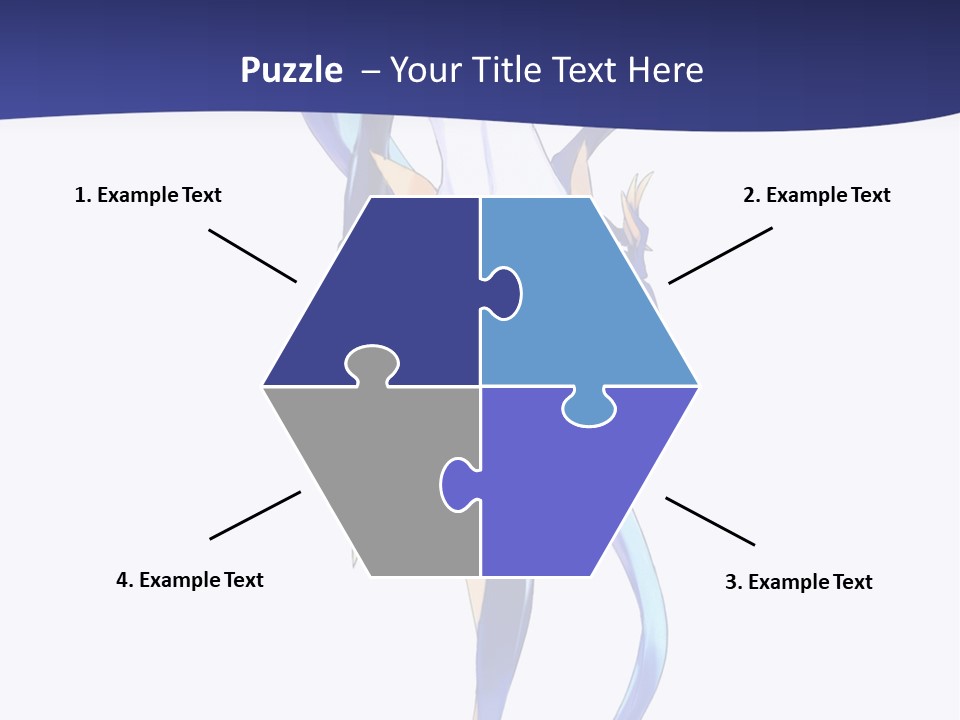 A Woman With Blue Hair Is Standing In Front Of A White Background PowerPoint Template