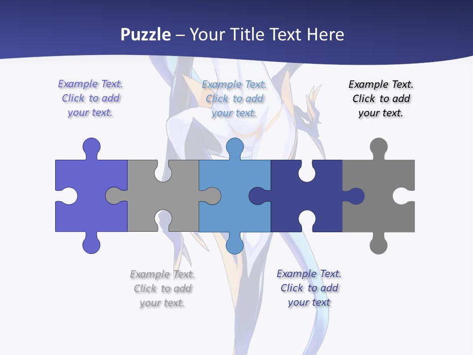 A Woman With Blue Hair Is Standing In Front Of A White Background PowerPoint Template