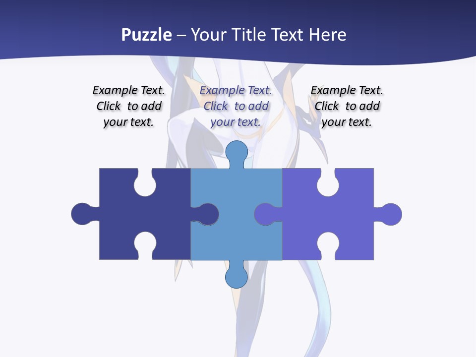 A Woman With Blue Hair Is Standing In Front Of A White Background PowerPoint Template