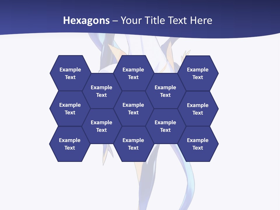 A Woman With Blue Hair Is Standing In Front Of A White Background PowerPoint Template