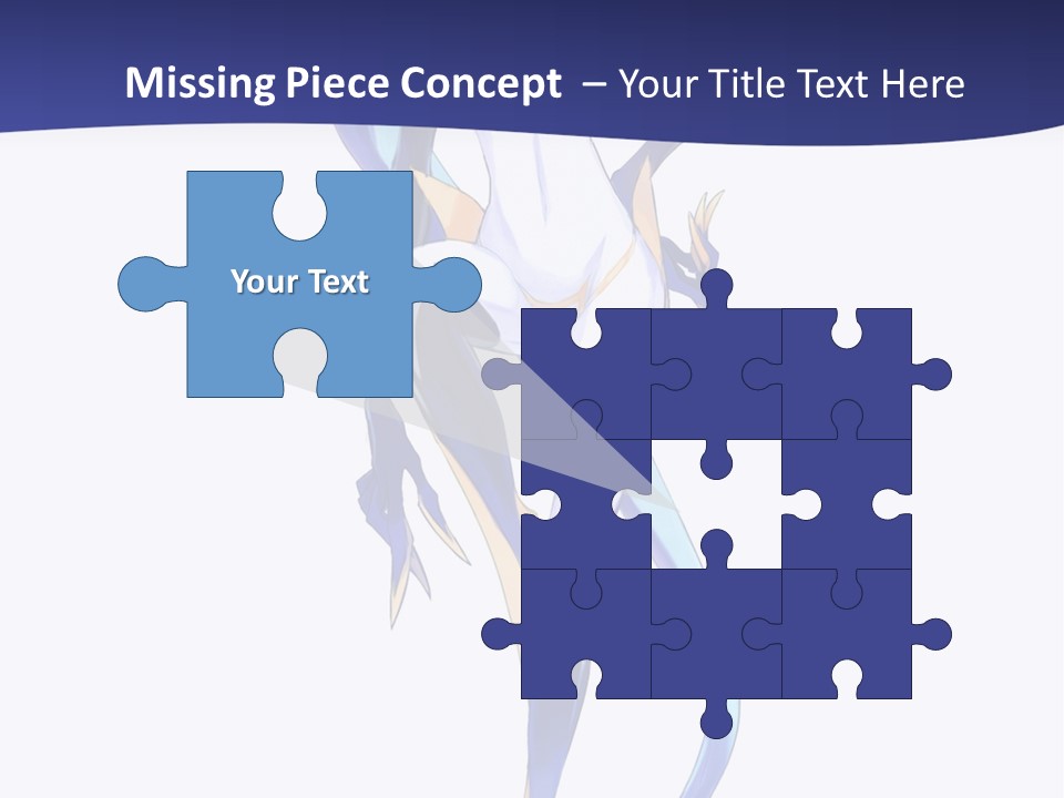 A Woman With Blue Hair Is Standing In Front Of A White Background PowerPoint Template