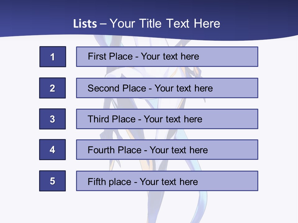 A Woman With Blue Hair Is Standing In Front Of A White Background PowerPoint Template