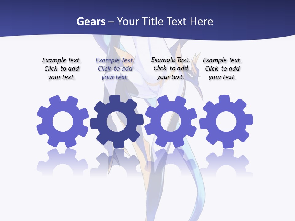 A Woman With Blue Hair Is Standing In Front Of A White Background PowerPoint Template