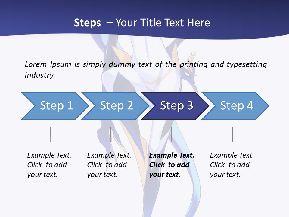 A Woman With Blue Hair Is Standing In Front Of A White Background PowerPoint Template