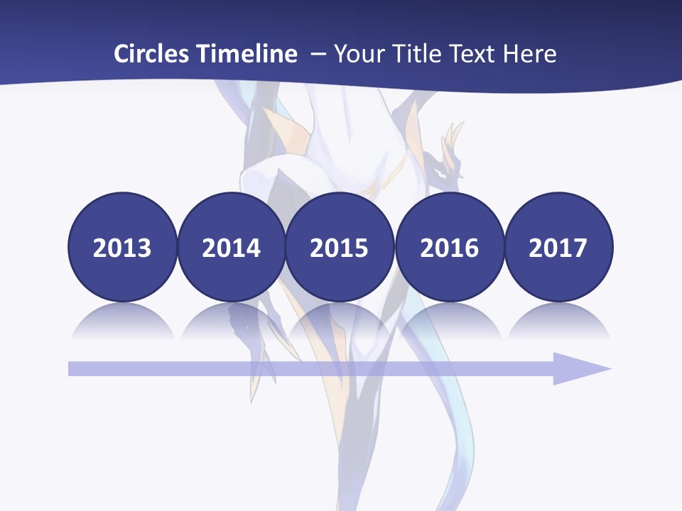 A Woman With Blue Hair Is Standing In Front Of A White Background PowerPoint Template