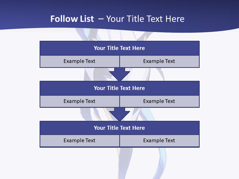 A Woman With Blue Hair Is Standing In Front Of A White Background PowerPoint Template