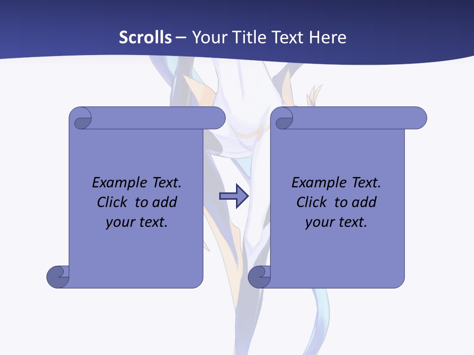 A Woman With Blue Hair Is Standing In Front Of A White Background PowerPoint Template