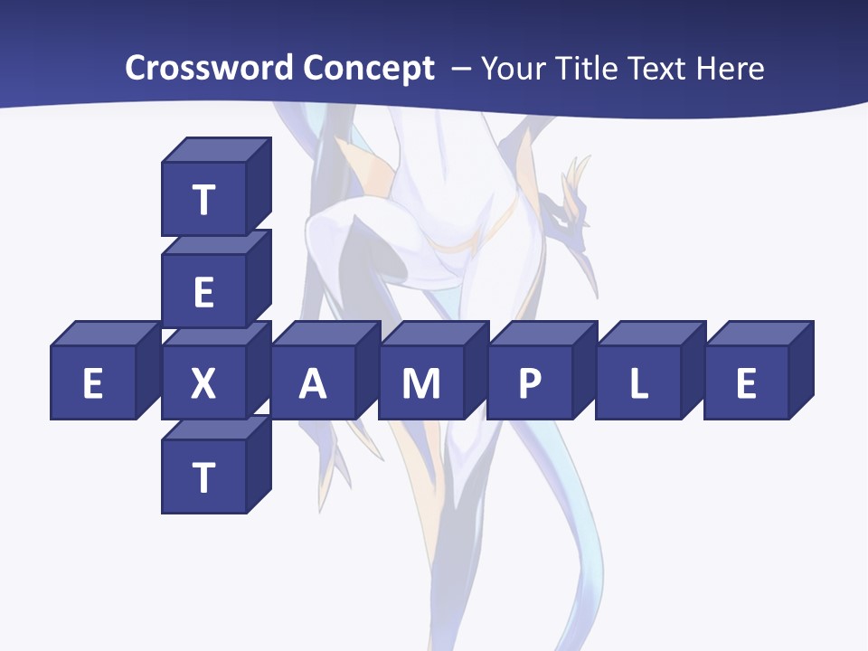 A Woman With Blue Hair Is Standing In Front Of A White Background PowerPoint Template