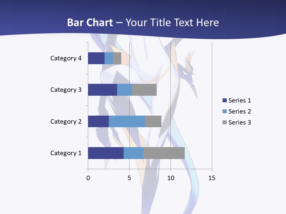 A Woman With Blue Hair Is Standing In Front Of A White Background PowerPoint Template