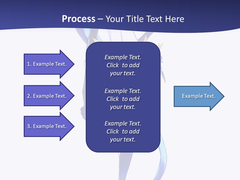 A Woman With Blue Hair Is Standing In Front Of A White Background PowerPoint Template