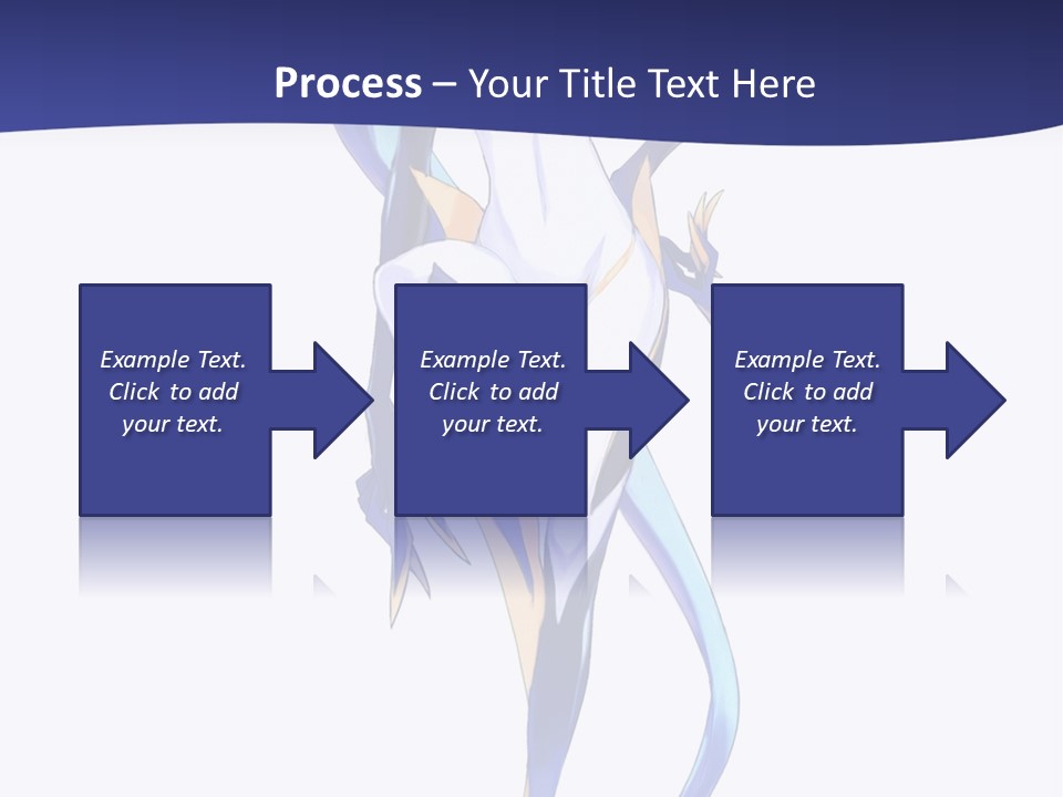 A Woman With Blue Hair Is Standing In Front Of A White Background PowerPoint Template