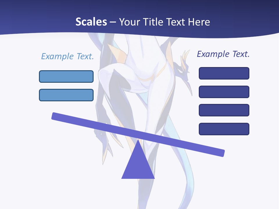 A Woman With Blue Hair Is Standing In Front Of A White Background PowerPoint Template