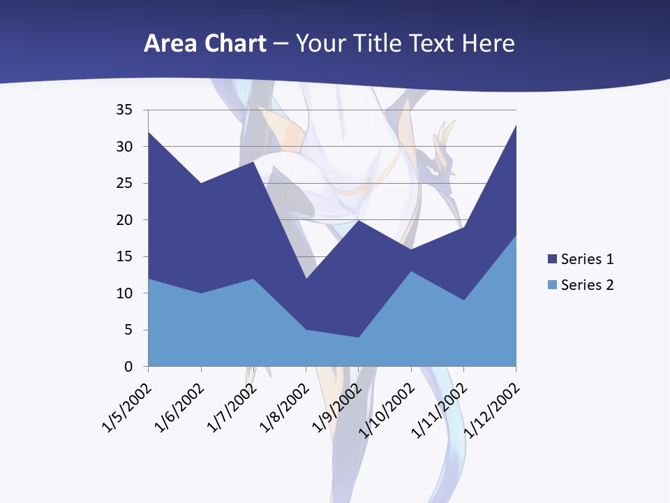 A Woman With Blue Hair Is Standing In Front Of A White Background PowerPoint Template