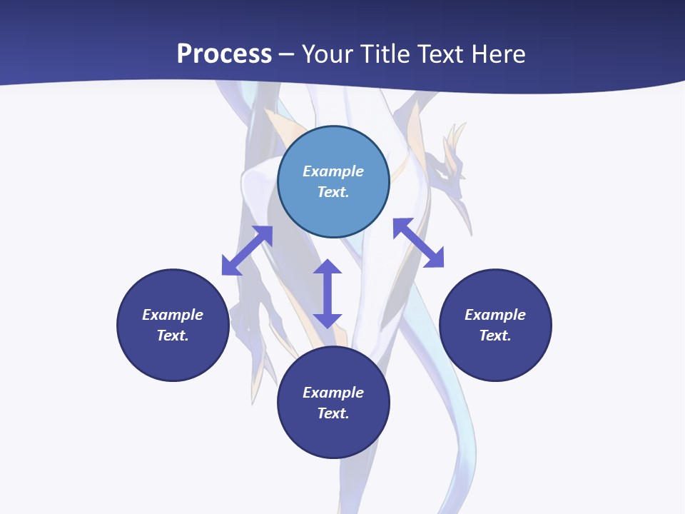 A Woman With Blue Hair Is Standing In Front Of A White Background PowerPoint Template