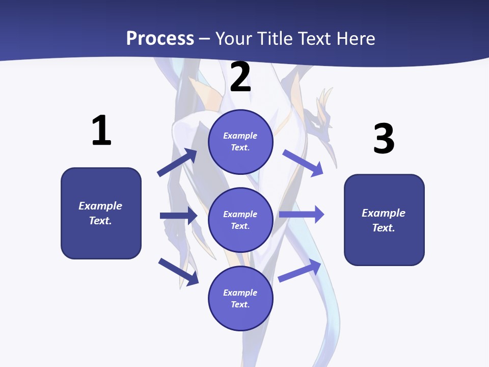 A Woman With Blue Hair Is Standing In Front Of A White Background PowerPoint Template