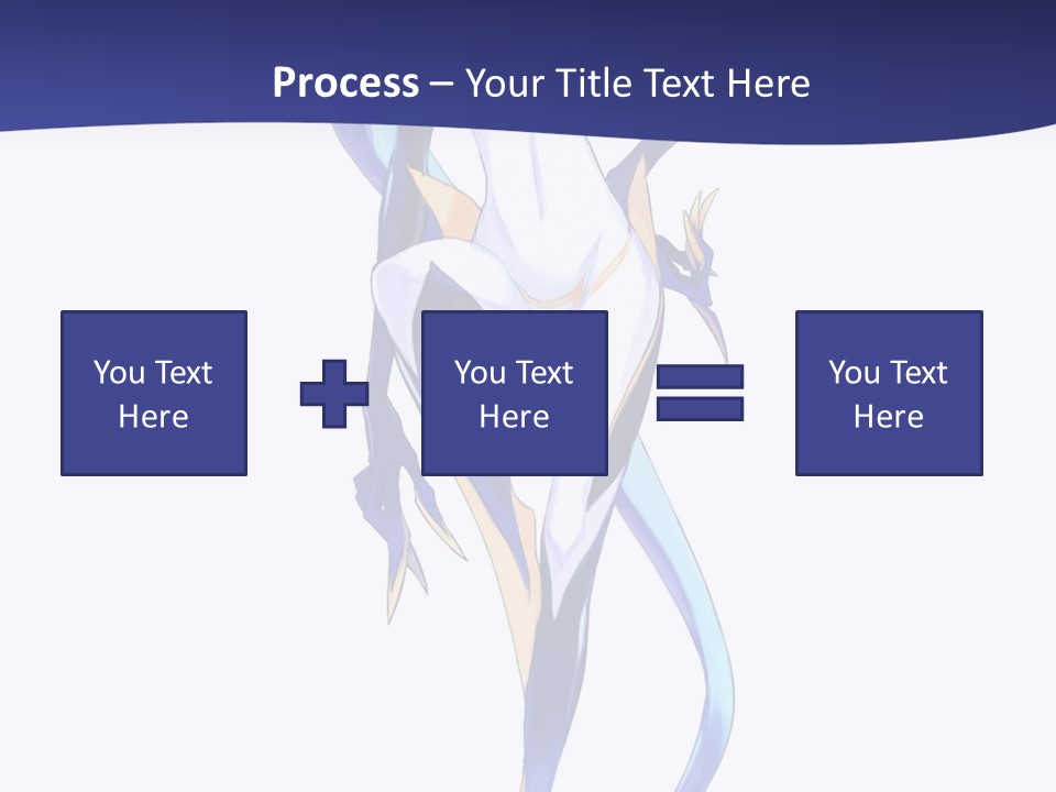 A Woman With Blue Hair Is Standing In Front Of A White Background PowerPoint Template