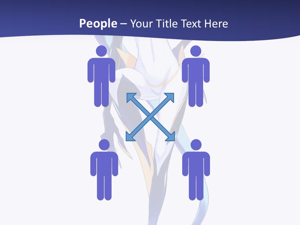 A Woman With Blue Hair Is Standing In Front Of A White Background PowerPoint Template