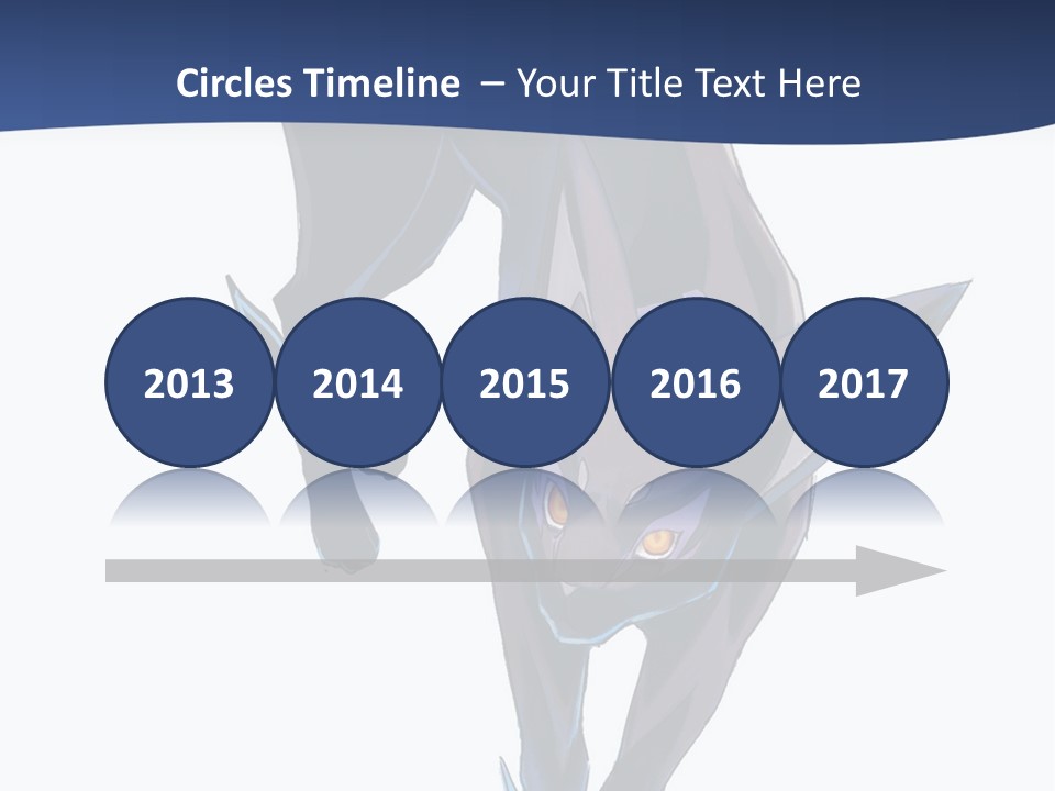 A Black Cat With Yellow Eyes Is In The Air PowerPoint Template