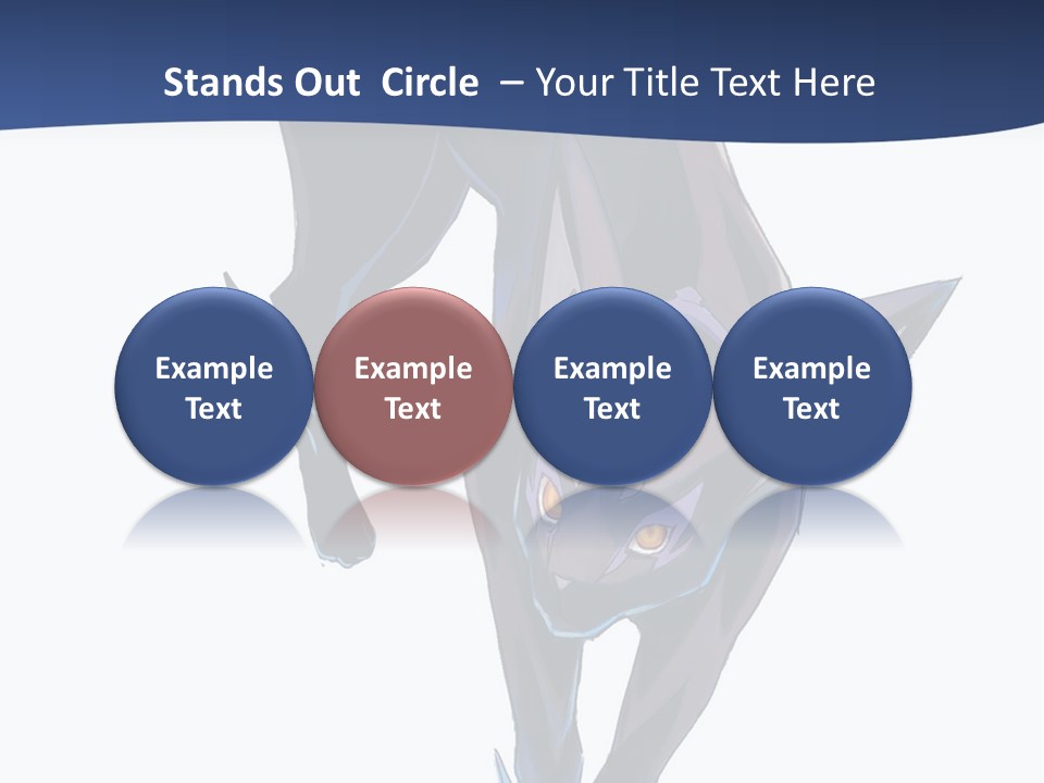 A Black Cat With Yellow Eyes Is In The Air PowerPoint Template