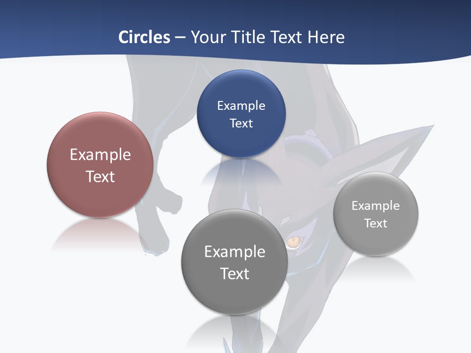 A Black Cat With Yellow Eyes Is In The Air PowerPoint Template