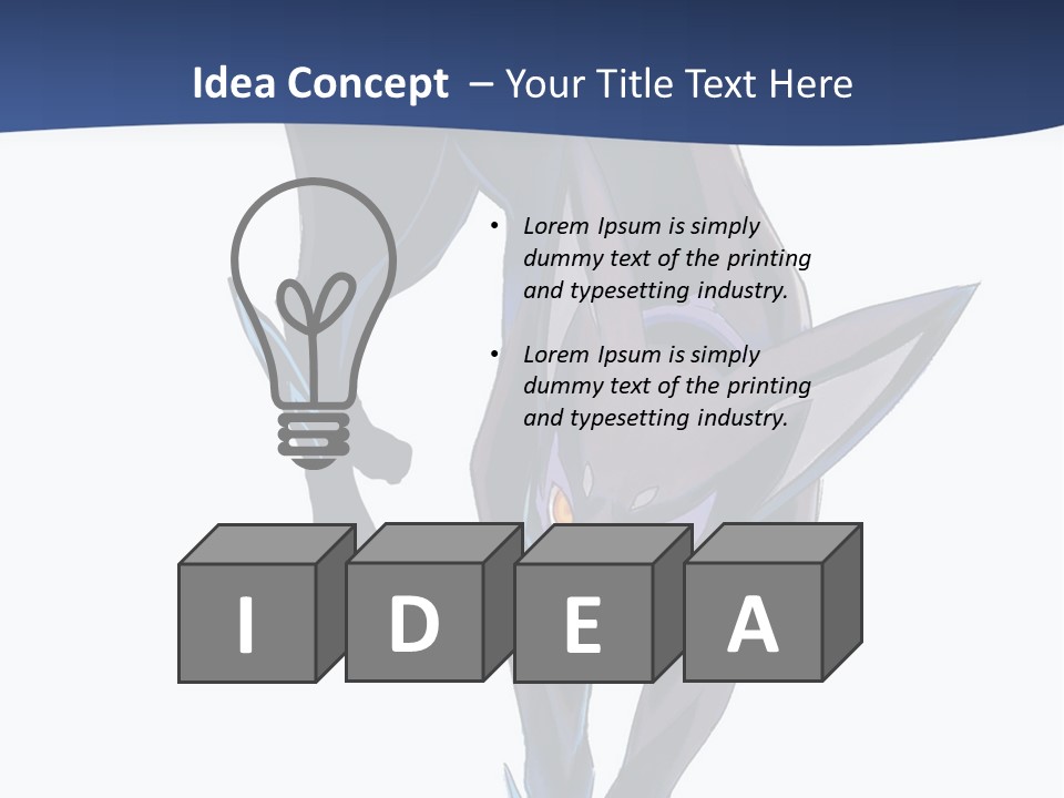 A Black Cat With Yellow Eyes Is In The Air PowerPoint Template