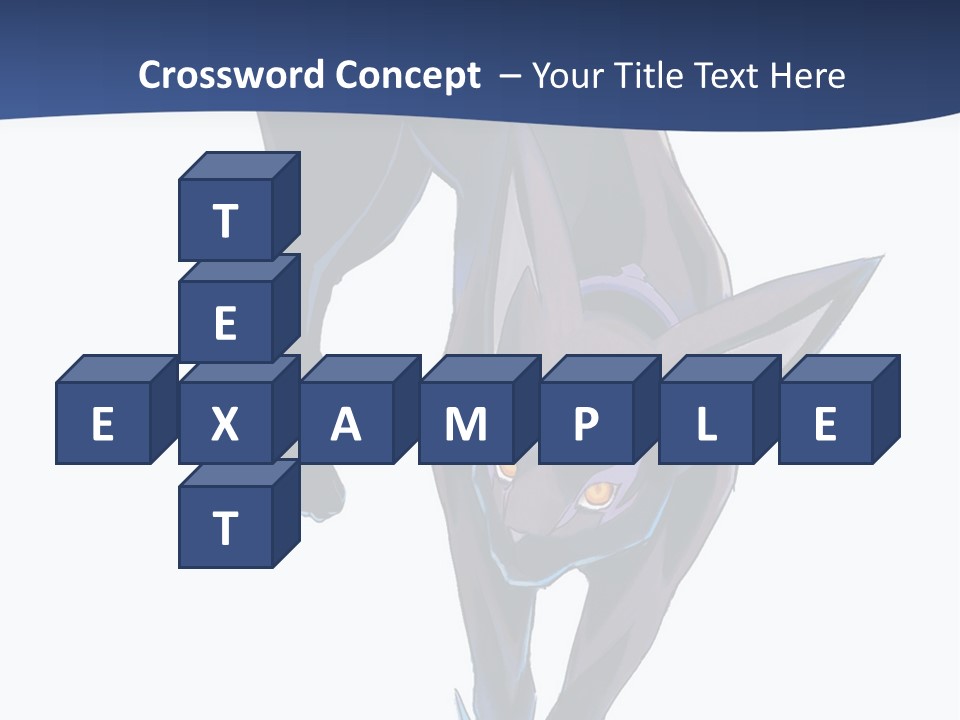 A Black Cat With Yellow Eyes Is In The Air PowerPoint Template