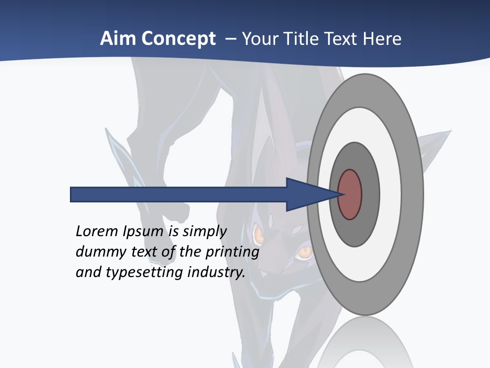 A Black Cat With Yellow Eyes Is In The Air PowerPoint Template