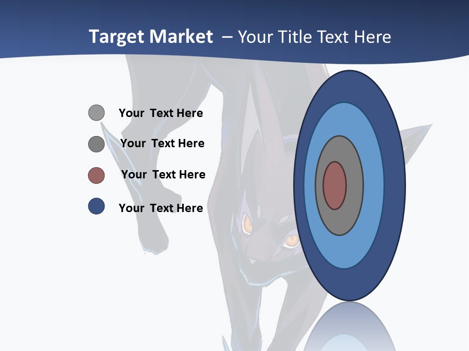 A Black Cat With Yellow Eyes Is In The Air PowerPoint Template