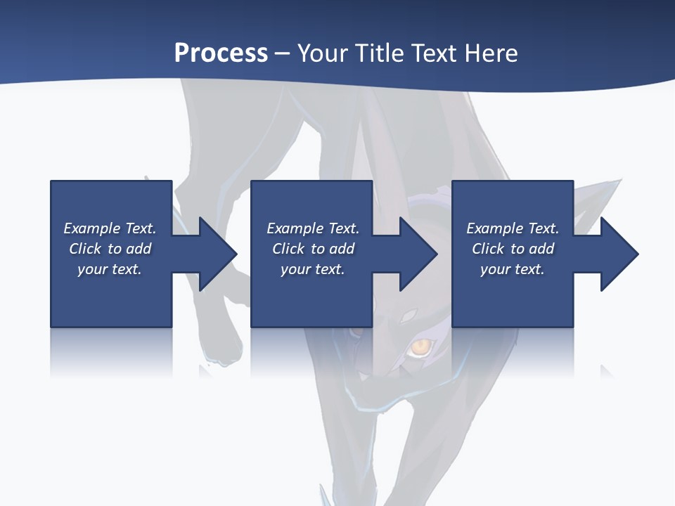 A Black Cat With Yellow Eyes Is In The Air PowerPoint Template