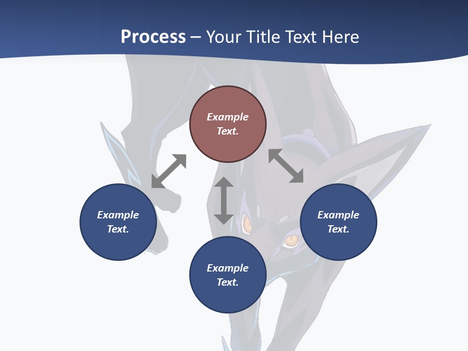 A Black Cat With Yellow Eyes Is In The Air PowerPoint Template