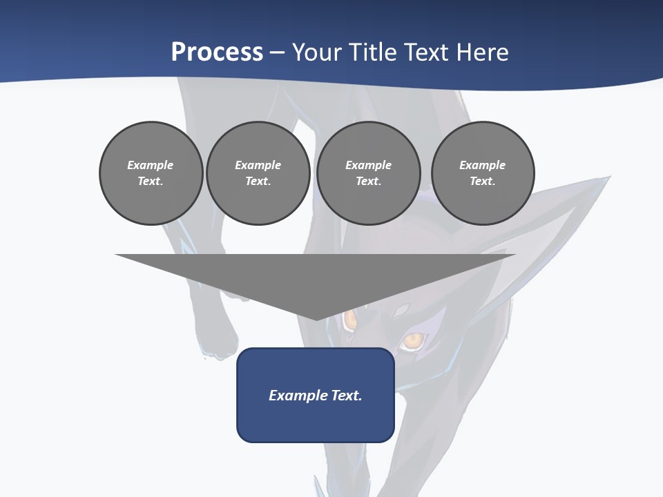 A Black Cat With Yellow Eyes Is In The Air PowerPoint Template